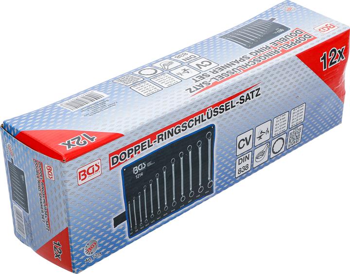 Immagine prodotto BGS Set di 12 Chiavi a doppio anello, a gomito SW 6 x 7 - 30 x 32 mm ( 1214 ) (19 mm, 6 mm, 12 mm, 24 mm, 14 mm, 22 mm, 16 mm, 23 mm, 10 mm, 21 mm, 18 mm, 27 mm, 7 mm, 17 mm, 11 mm, 15 mm, 26 mm, 30 mm, 8 mm, 28 mm, 9 mm, 29 mm, 13 mm, 20 mm, 25 mm)