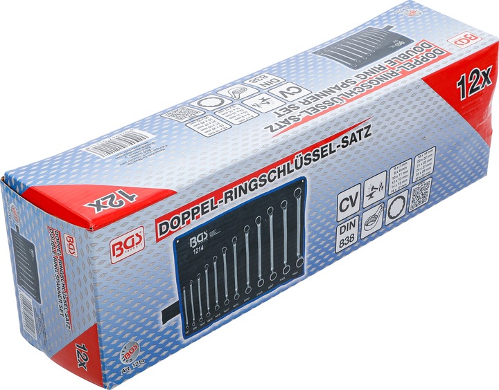 Actual product image BGS Set di 12 Chiavi a doppio anello, a gomito SW 6 x 7 - 30 x 32 mm ( 1214 ) (30 mm, 18 mm, 11 mm, 12 mm, 20 mm, 19 mm, 27 mm, 15 mm, 13 mm, 25 mm, 6 mm, 21 mm, 7 mm, 14 mm, 8 mm, 10 mm, 23 mm, 22 mm, 17 mm, 28 mm, 9 mm, 16 mm, 24 mm, 26 mm, 29 mm)
