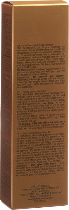 Image du produit Marlies Möller Bain de beauté capillaire au caviar doré de luxe (200 ml, Shampoing liquide)