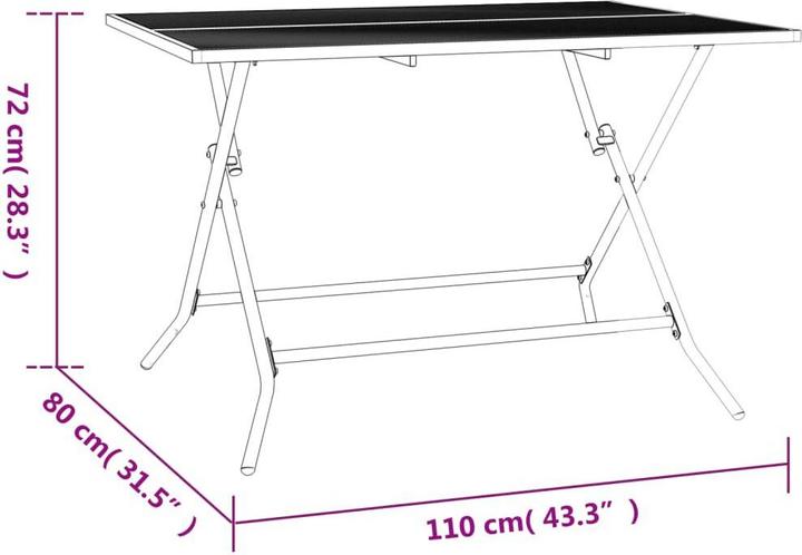 Produktbild vidaXL klappbarer Gartentisch