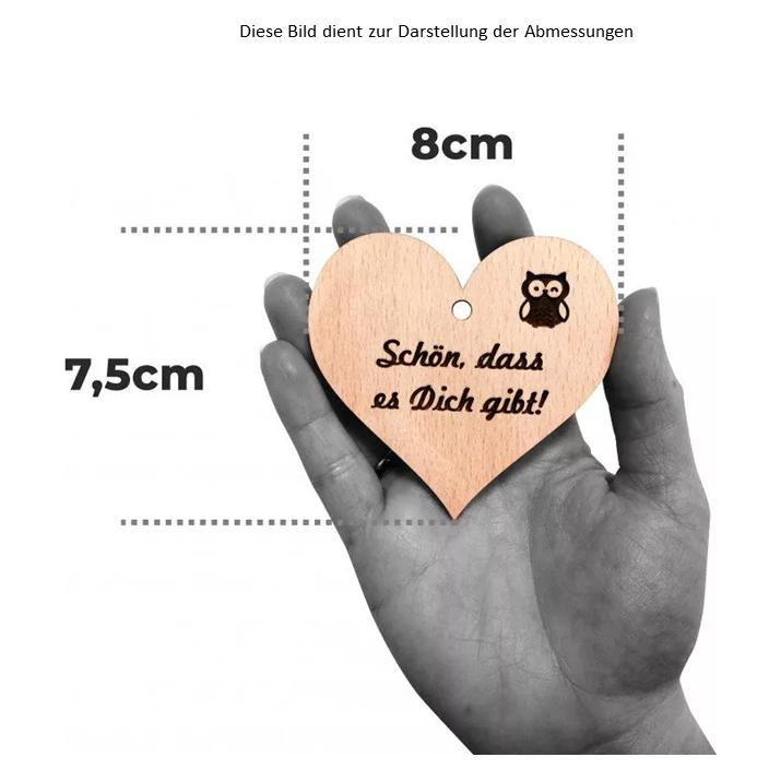 Set di ciondoli a forma di cuore in resina di legno – Collane