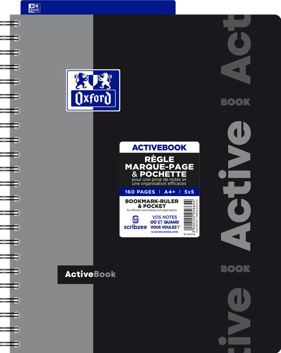 Image du produit Oxford Étudiant Activebook (A4+, Quadrillé, Couverture rigide)