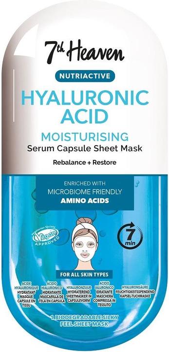 Actual product image 7th Heaven Hyaluronic Acid Nutriactive Moisturising Sheet Mask Enriched with Amino Acids to Rebalanc (10 ml)