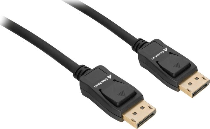 Actual product image Sharkoon Cable Displayport 1.4 (male connector) 8K, black, 3 metres (3 m)