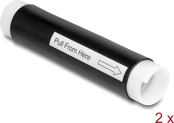 Actual product image Delock Cold shrink tubing 25 mm x 130 mm 2 pieces black (2 x)