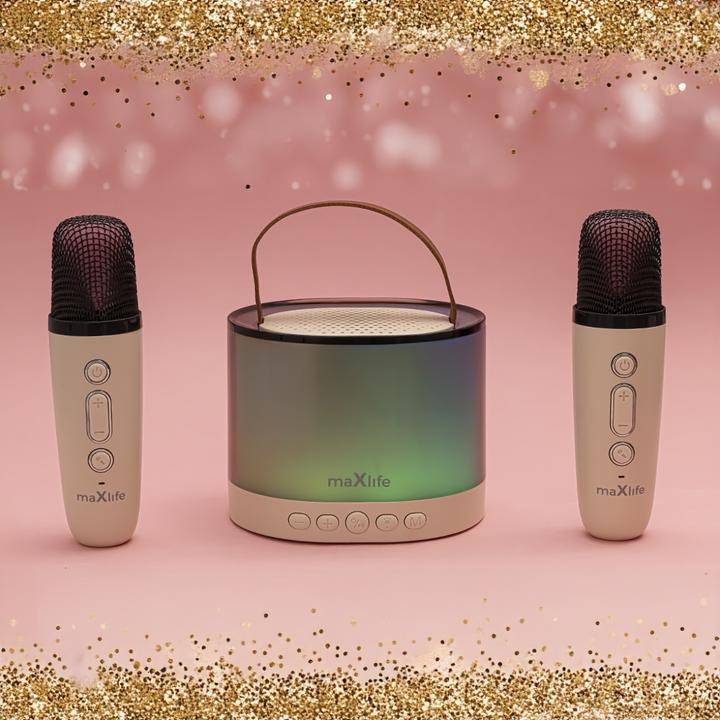 Image du produit Maxlife Enceinte karaoké Bluetooth MXKS-200 rose (5 h)