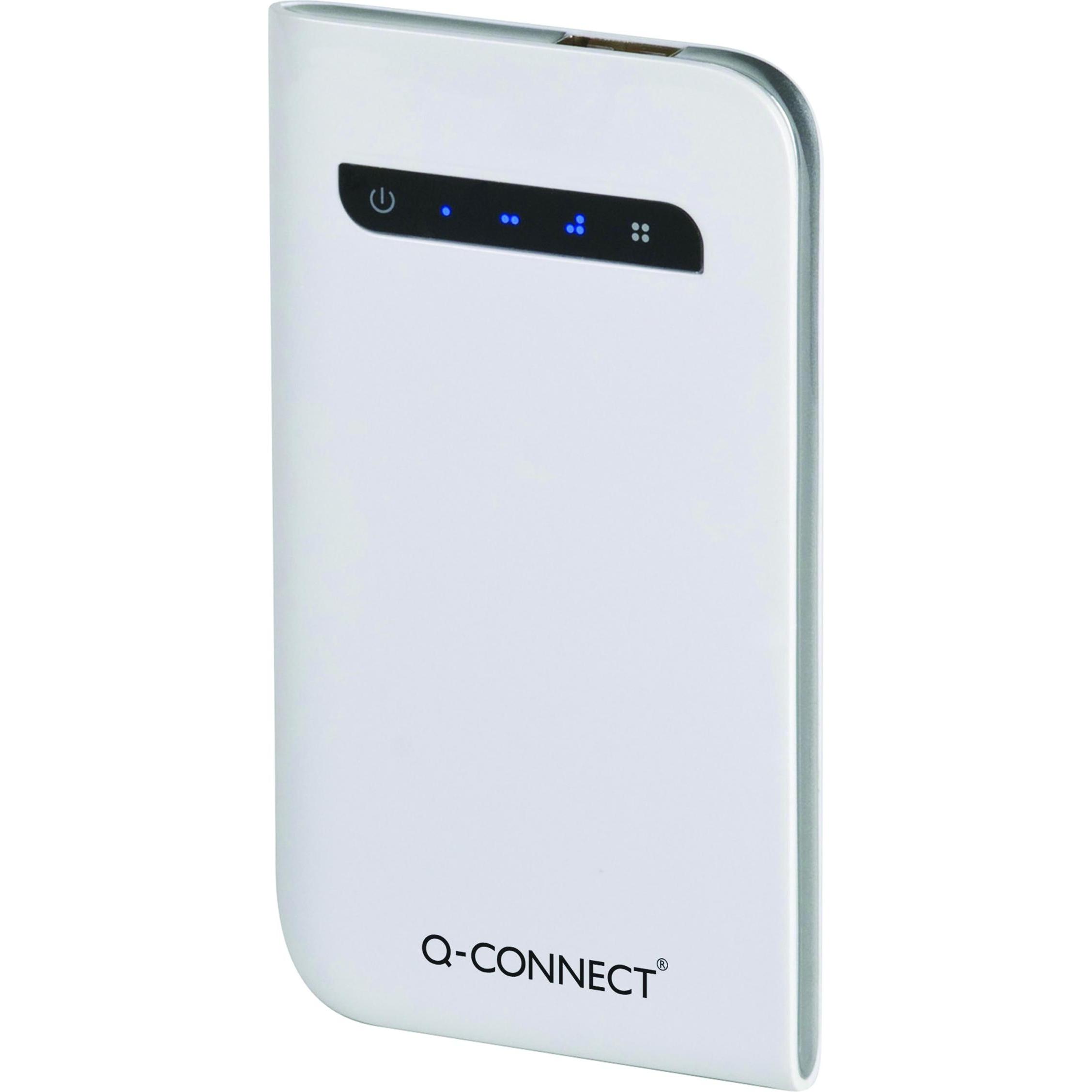 Q-Connect Ladegerät Powerbank (3000 mAh, 11.10 Wh), Powerbank, Weiss, Grau