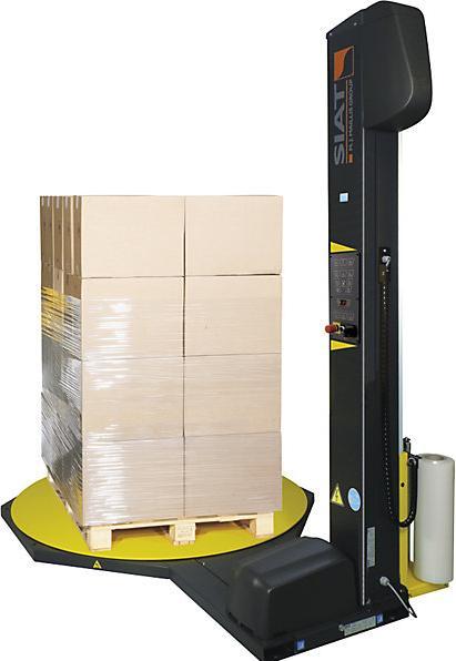 Actual product image kaiserkraft OneWrap-L pallet wrapper, with turntable, film carriage with 240% powered