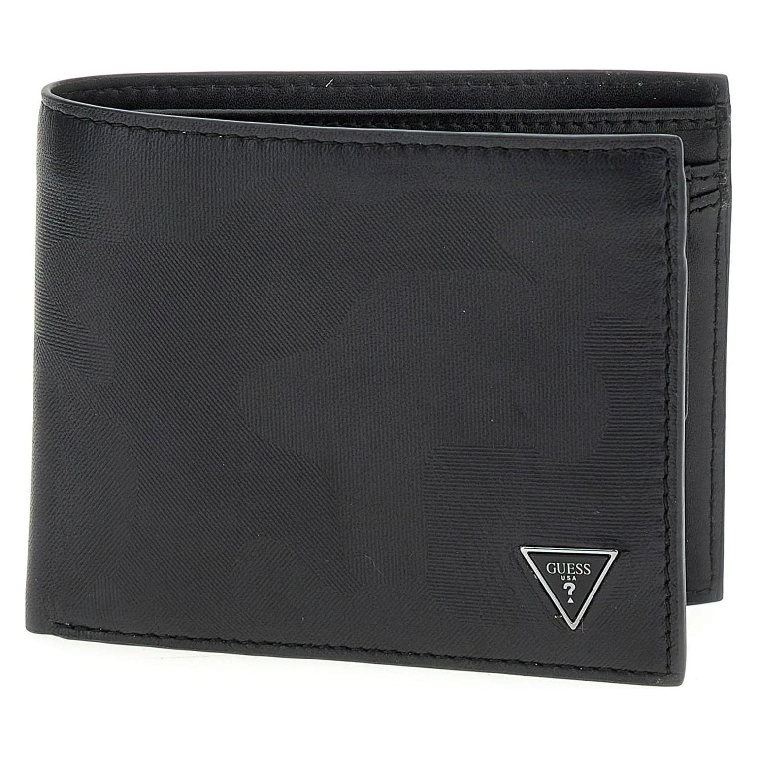 Guess, Herren, Portemonnaie, Mito Billfold Coin Wallet, Schwarz