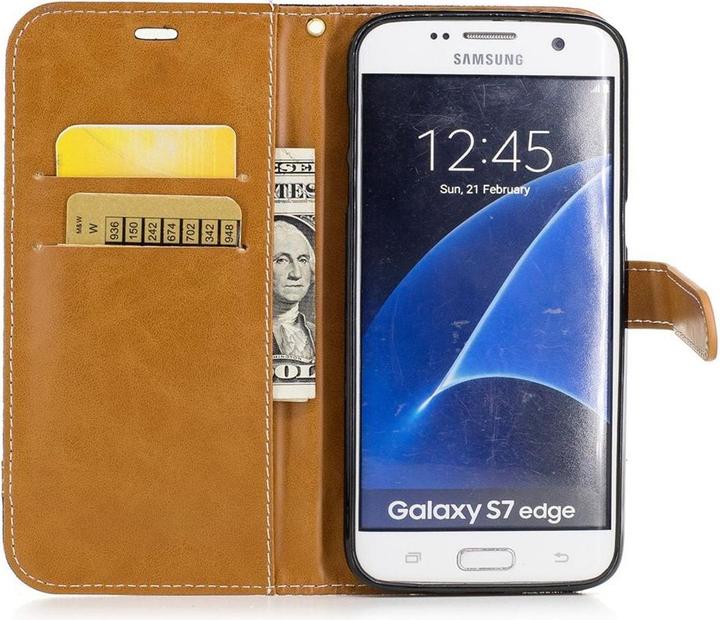 Actual product image König Design Case Mobile Protection for Samsung Galaxy S7 Edge Case Cover Wallet Case New (Samsung Galaxy S7 Edge)