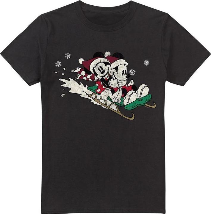 Immagine prodotto Disney Sledding For Christmas Maglietta Topolino e Topolina Uomo (S)