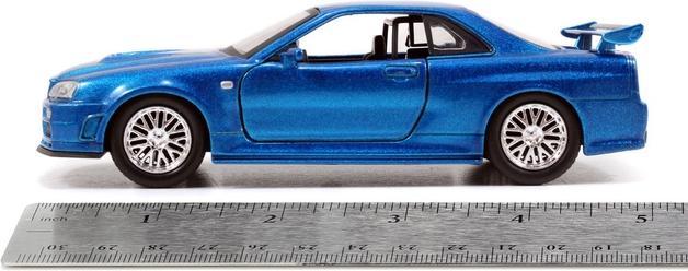 Immagine prodotto Jada Fast and Furious Brian's Nissan Skyline GT-R R34 Silver and GT-R R34 Blue 1:32 Die-Cast Metal 2-Pack