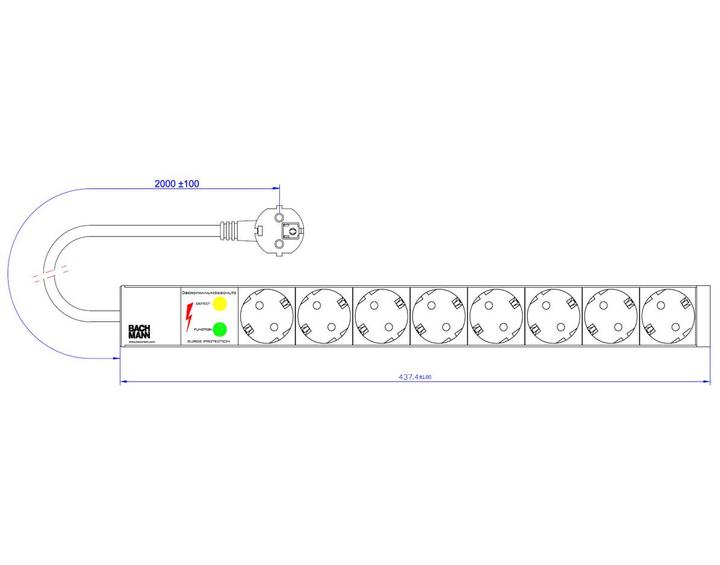 Immagine prodotto Bachmann IT PDU Basic - Striscia di alimentazione (montabile a rack)