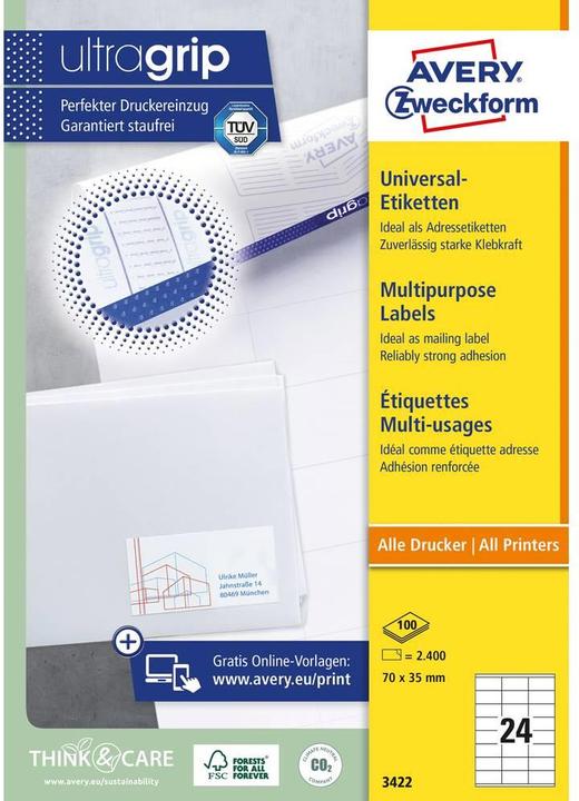 Image du produit Avery étiquettes universelles