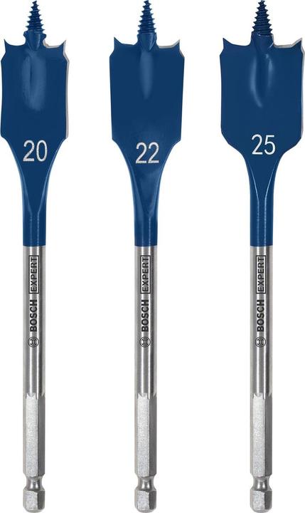Produktbild Bosch Professional Zubehör EXPERT Self Cut Speed HEX Flachfräsbohrer Set, 20/22/25mm, 3-tlg. (20 mm, 22 mm, 25 mm)