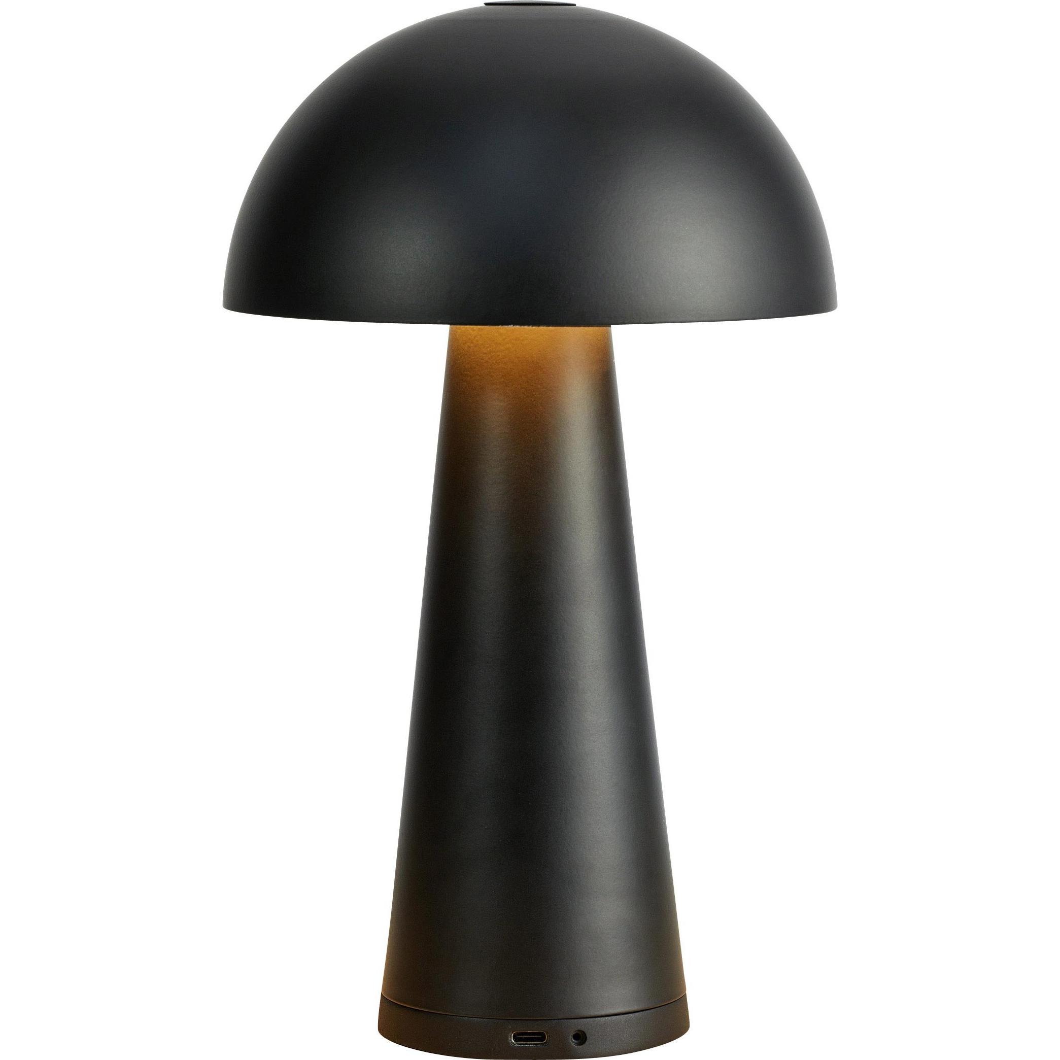 Markslöjd, Lampada da tavolo, FUNGI Rechargeable Table Matt Black B/O