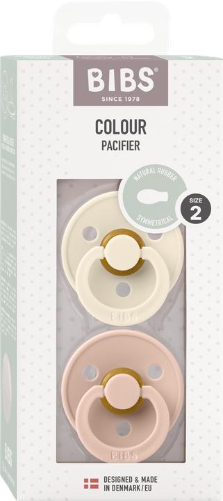 Immagine prodotto Bibs Succhietto in lattice colorato (simmetrico, 6-18 mesi), Avorio & Blush (2x, 6 - 18 Mesi)