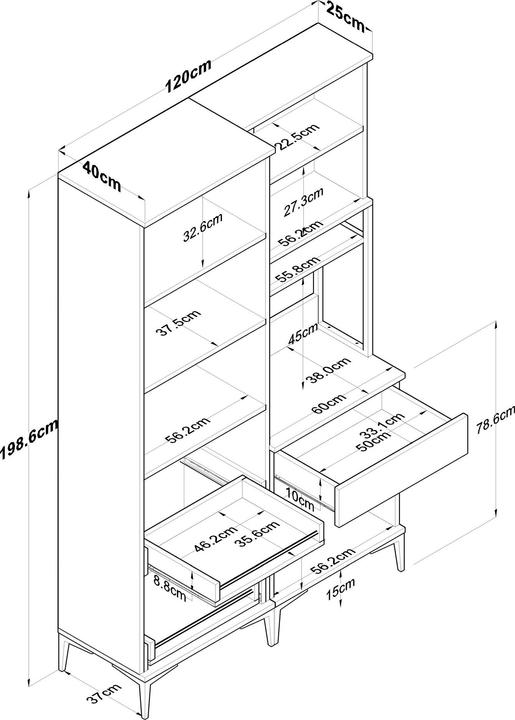 Image du produit Skye Decor JE123 (120 x 40 x 198.50 cm)
