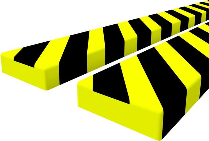 Actual product image vidaXL Kantenschoner Gelb & Schwarz 4x3x100 cm PU,Farbe: Gelb und