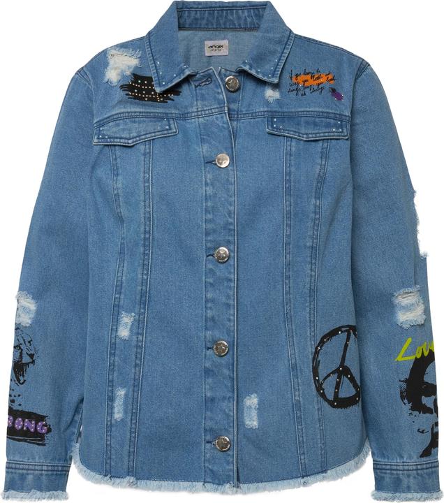 Immagine prodotto Angel of Style Jeansjacke, Classic Fit, modisch verziert, hemdkragen, Langarm (54)