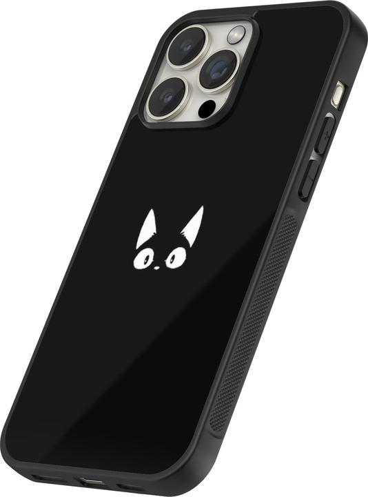 Actual product image PhoneLook Cover silicone black Funny cat on black (Apple iPhone 13 Pro Max)