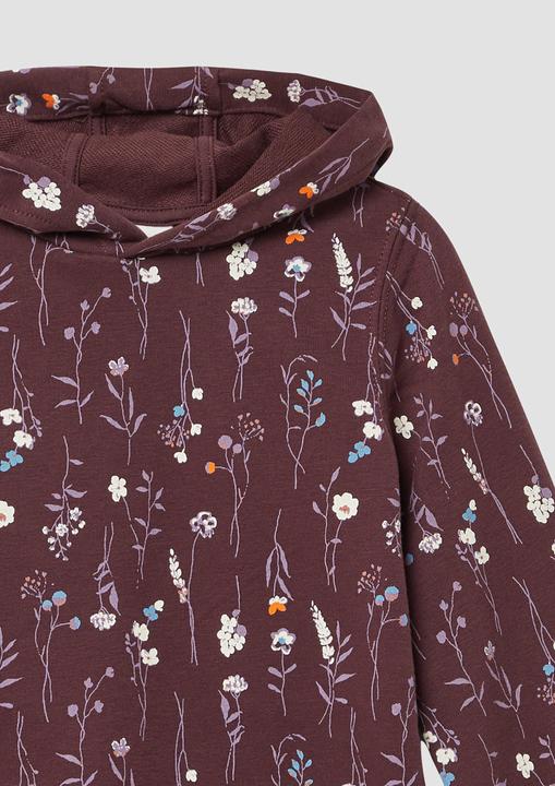 Produktbild s.Oliver Sweatshirt Hoodie mit floralem All-over-Print (92)