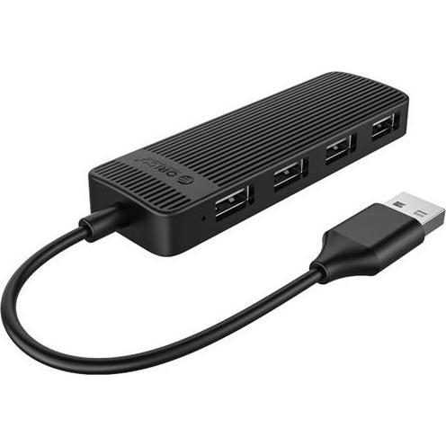 Orico Hub USB2.0 nero (4 porte), Docking station + Hub USB, Nero