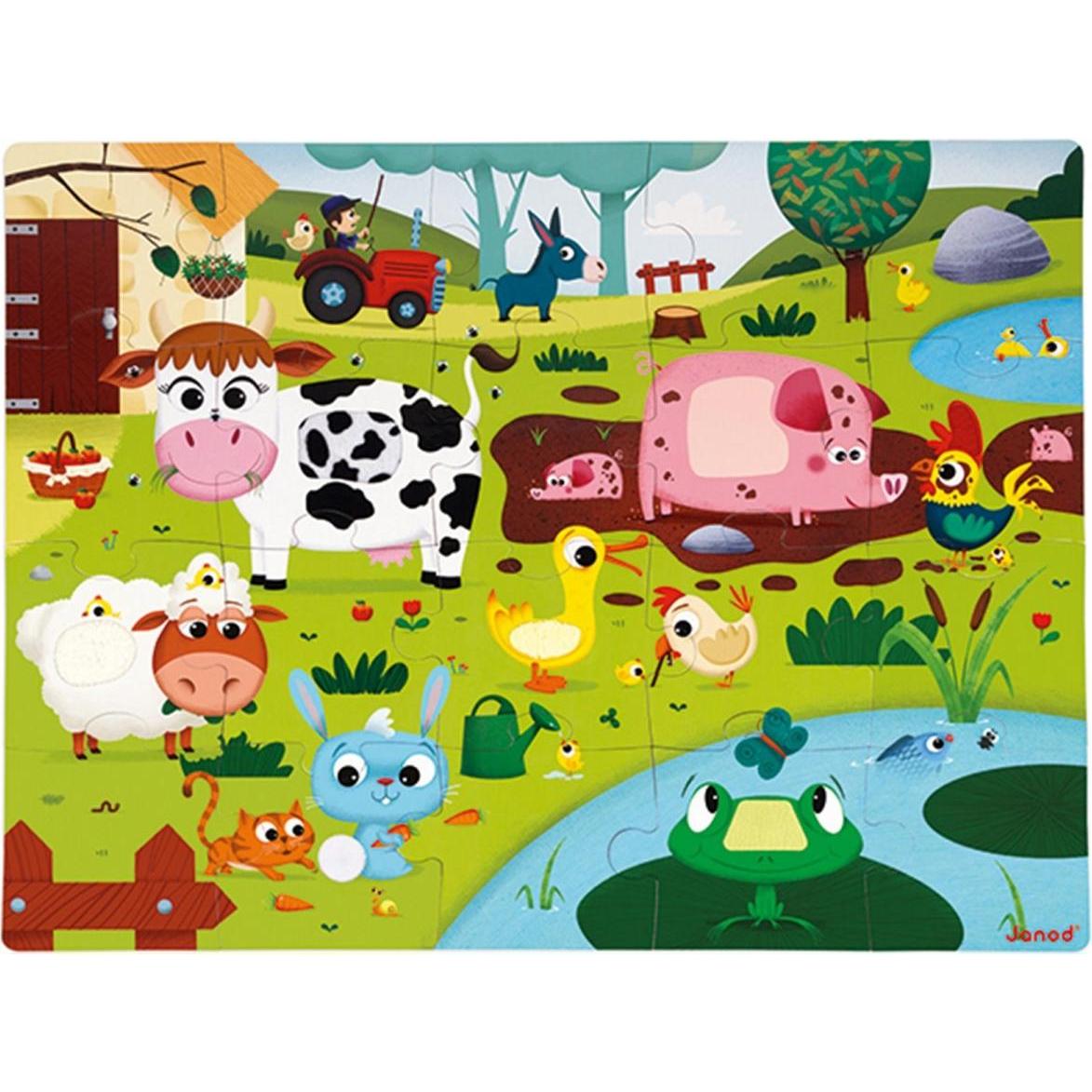 Thumbnail - Janod Puzzle die Tiere auf der Farm (20 Teile)