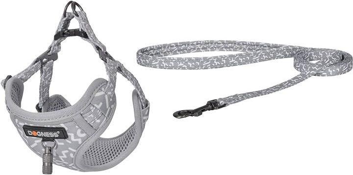 Immagine prodotto Dogness set da passeggio guinzaglio+cintura per cani (grigio chiaro) (Cane, Generale)