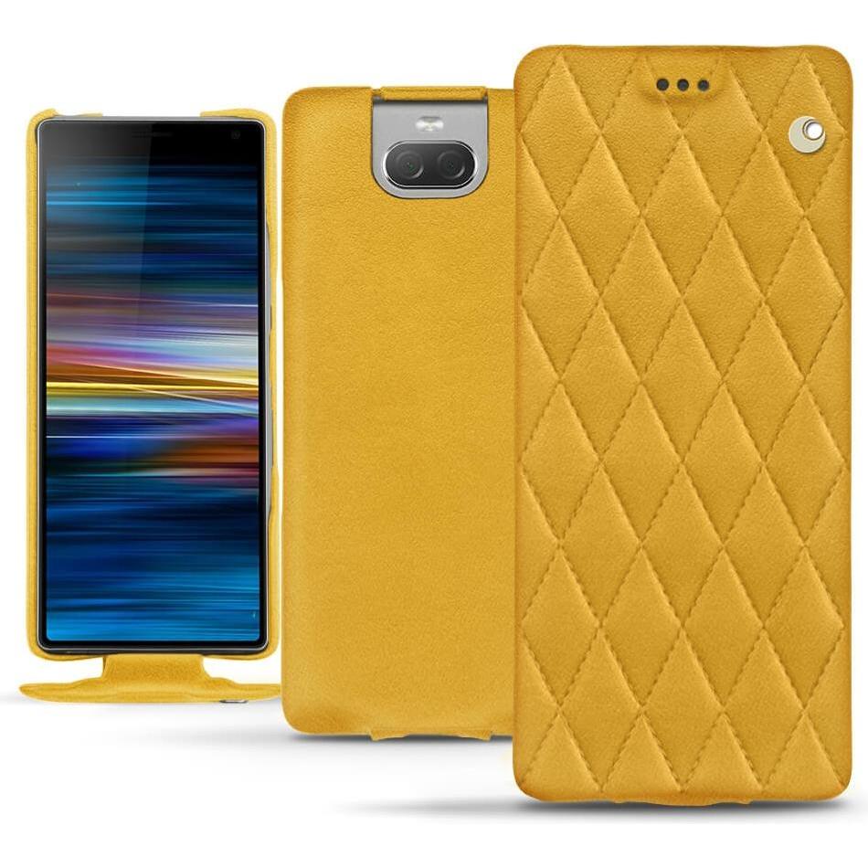 Noreve Lederschutzhülle vertikal (Sony Xperia 10 Plus), Smartphone Hülle, Orange