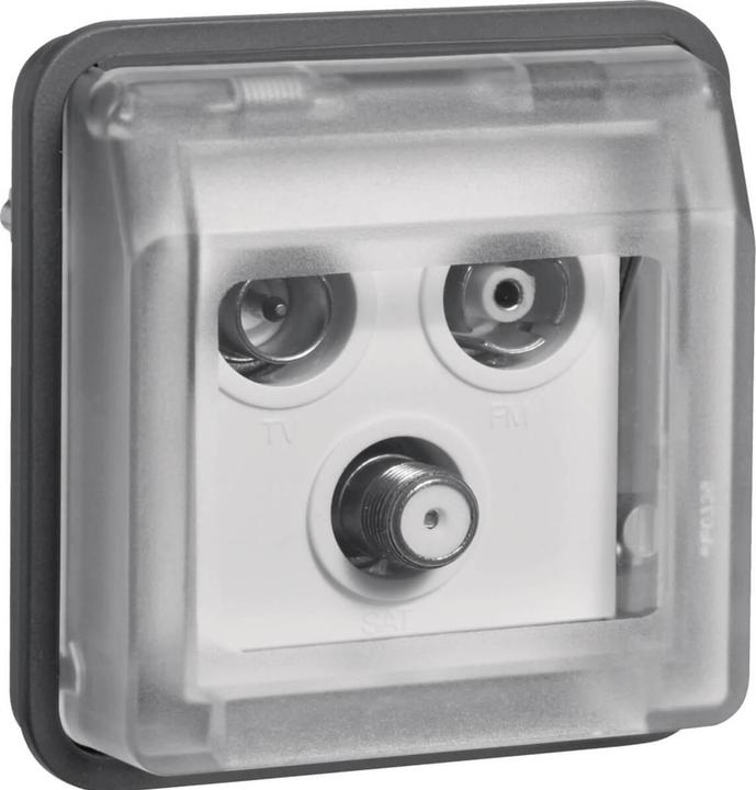 Produktbild Berker Antennendosen-Einsatz 3Loch SAT W.1 grau (Antennendose)