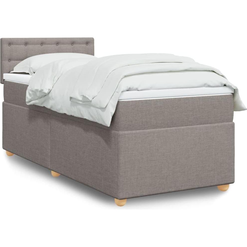 VidaXL, Bett, Bo x springbett mit Matratze 90 x 200 cm Stoff (90 x 200 cm)