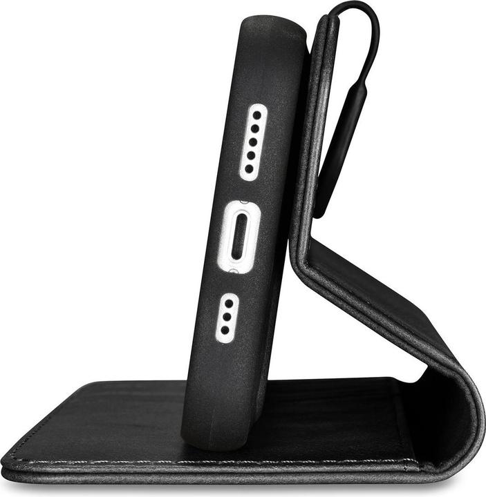 Actual product image iCarer oil Wax Wallet Case 2 in1 Cover iPhone 14 Plus Anti-RFID Leather Flip Case Black (WMI14220723 (Apple iPhone 14 Plus)