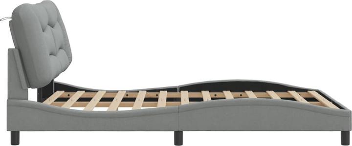 Actual product image vidaXL Bed frame with fabric headboard (140 x 190 cm)