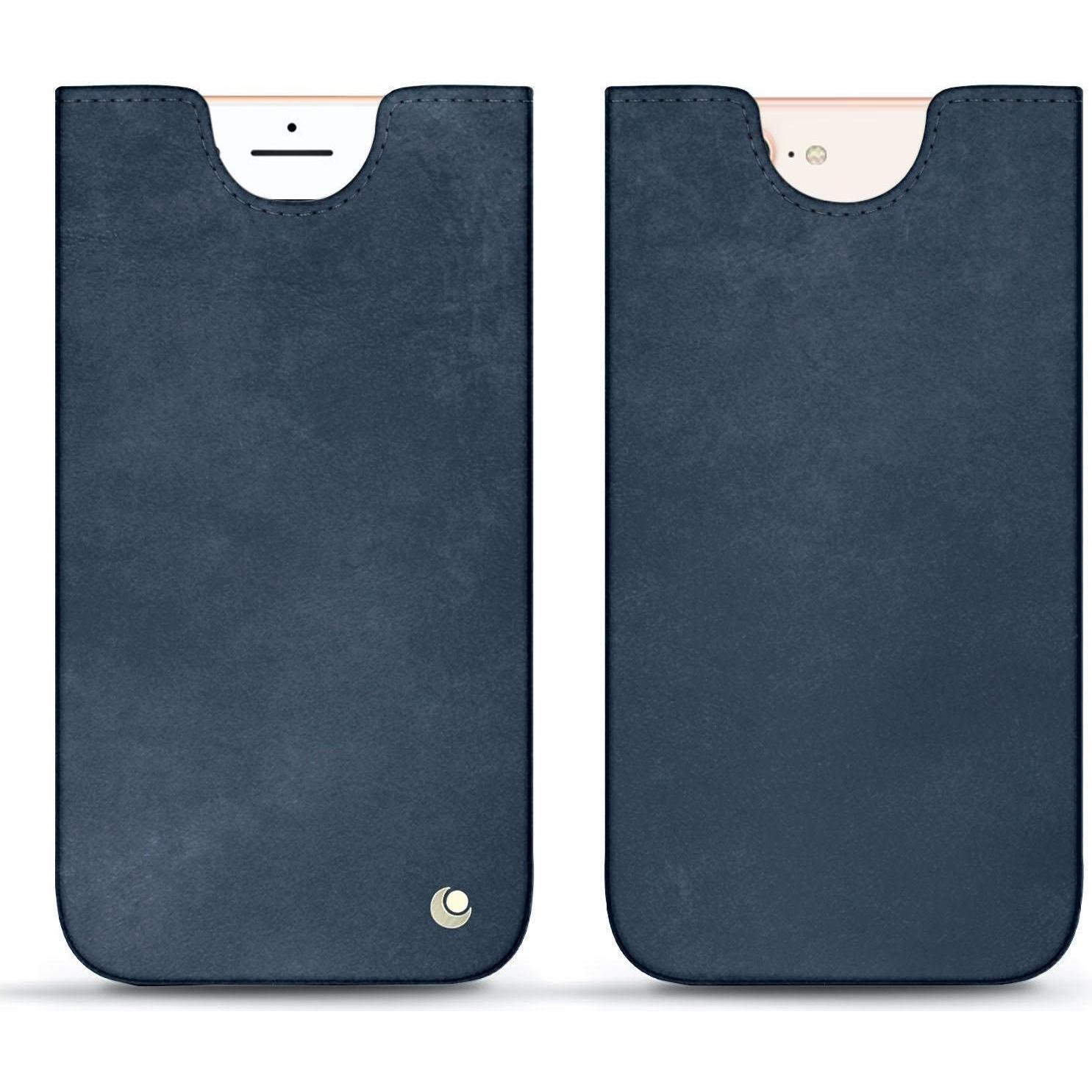 Noreve Lederschutzhülle (Apple iPhone 8 Plus), Smartphone Hülle, Blau