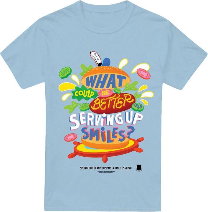 Actual product image Spongebob Squarepants Mens Serving Up Smiles T-Shirt (M)