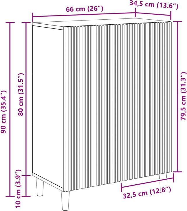 Produktbild vidaXL Sideboard-Aufbewahrung
