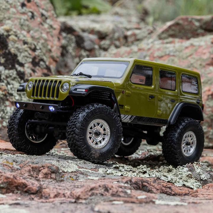 Immagine prodotto Axial SCX24 Jeep Wrangler JLU 4X4 Grün 1/24 Rock Crawler Brushed RTR (RTR pronto all'uso)