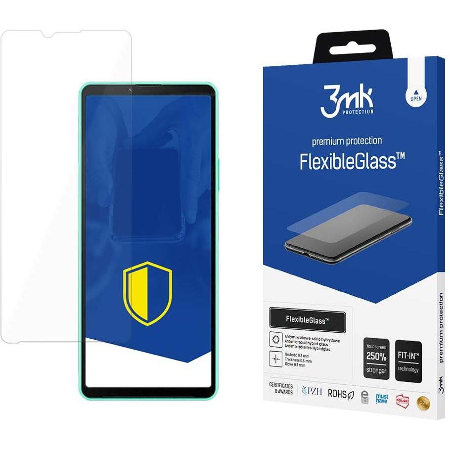 3MK Sony Xperia 10 IV - FlexibleGlass? (1 Stück, Sony Xperia 10 IV), Smartphone Schutzfolie, Schwarz