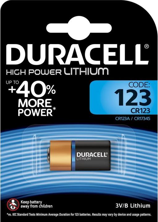 Actual product image Duracell Ultra Photo (1 pcs., CR123A, 1400 mAh)