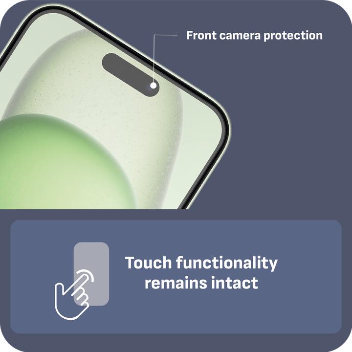 Produktbild Cazy Schutzglass Kompatibel mit iPhone 15 Plus Tempered Glass Hülle Kompatibel - Transparant (1 Stk., Apple iPhone 15 Plus)