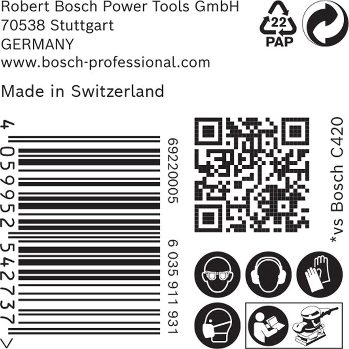 Actual product image Bosch Professional Zubehör Expert C470 Sandpaper with 8 holes for orbital sander, 93 x 186 mm, G 40, 50 pcs. (40)