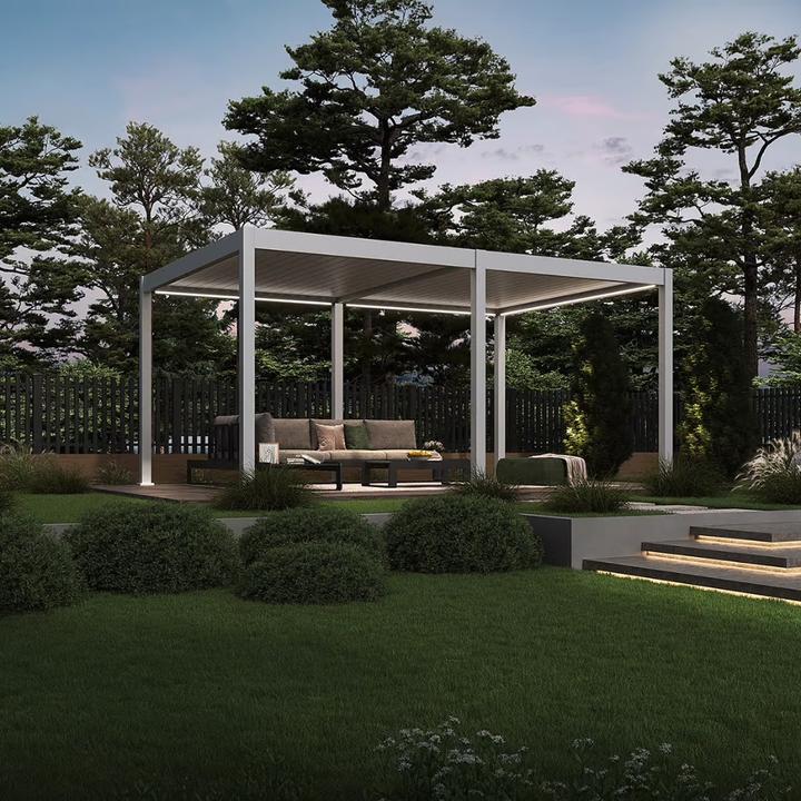 Immagine prodotto Weide elektrische Pergola 3.6x5.3m Weiss mit LED (530 cm, 360 cm)