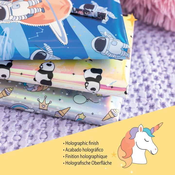 Image du produit Miquelrius Back 2 Fun Secret JOURNAL INTIME HOLOGRAPHIQUE LICORNE (Règle spéciale, Couverture rigide)