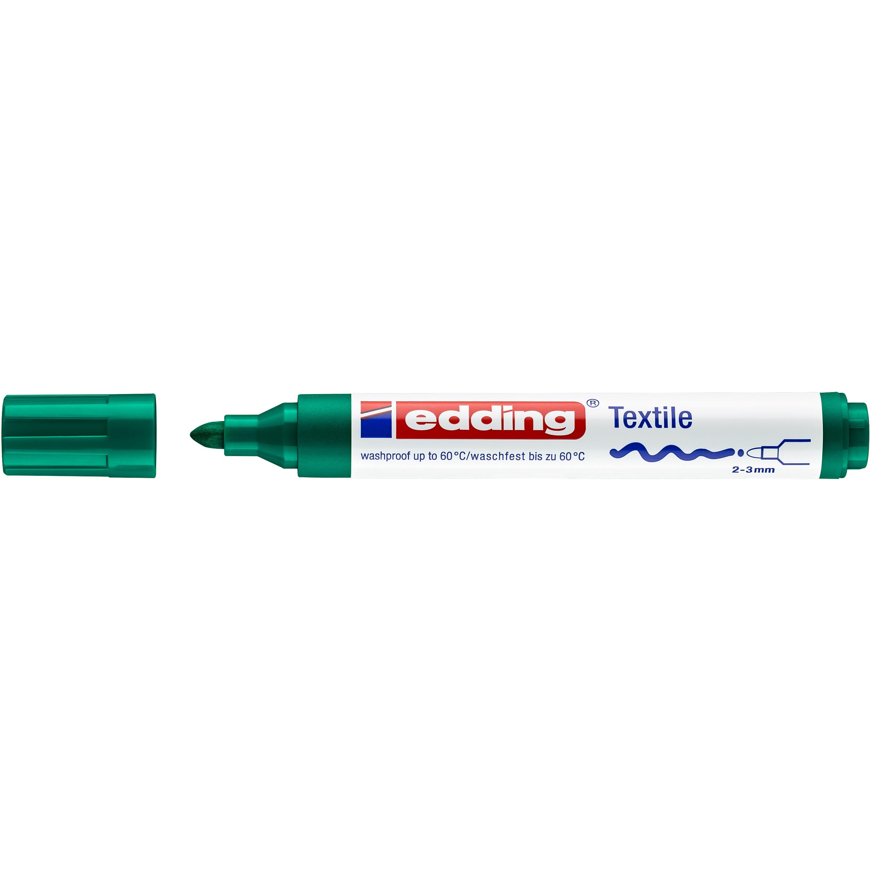 10x Edding, Marker, Textil Marker 4500 (Grün, 2 mm, 1 x)