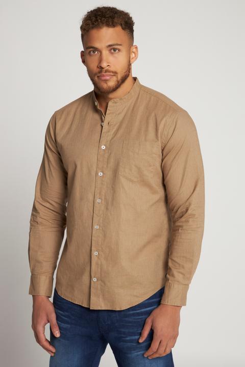 Produktbild JP1880 Hemd, Langarm, Leinenmix, Stehkragen, Modern Fit (3XL)