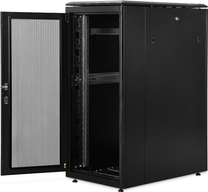 Actual product image Digitus 26HE Serverschrank, Unique Server-N 1342x600x1000 mm, Glas-Fronttür, sw (RAL 9005) (26 RU, 19 inch rack)