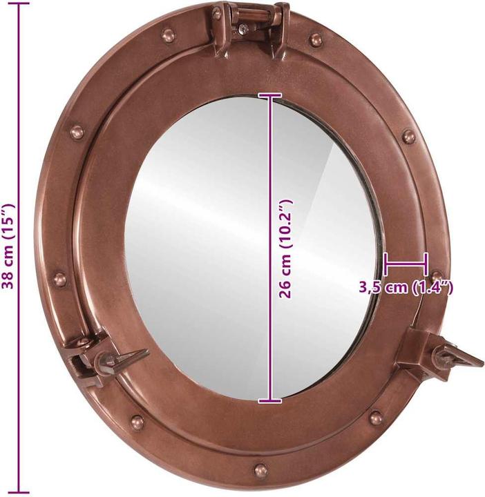 Immagine prodotto vidaXL Bullaugen Spiegel (38 cm)