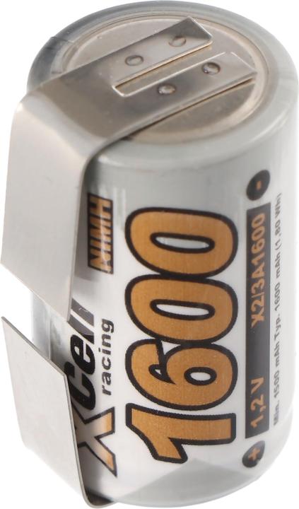 Image du produit AccuCell Akku 2/3A mit Lötfahne in U-Form (1 pcs, 2/3 A, 1600 mAh, Batterie)