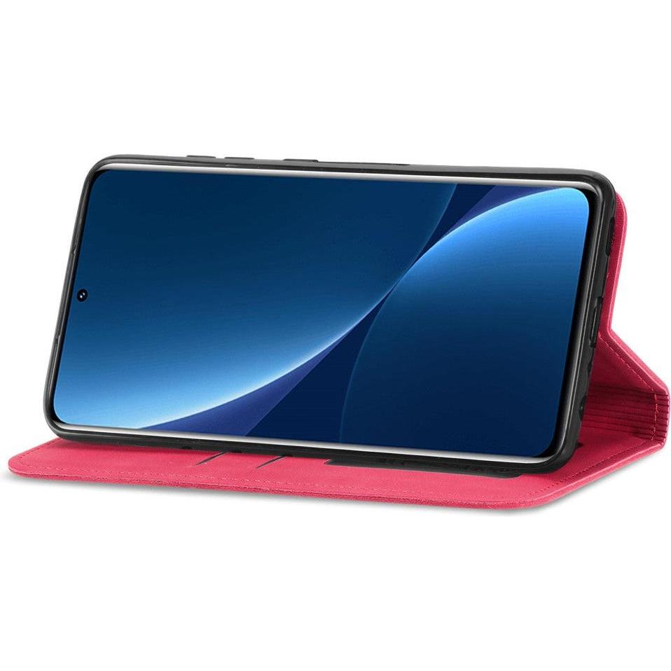 Thumbnail - Cover-Discount Xiaomi 12 Pro - Stand Flip Case Hülle rot (Xiaomi 12 Pro), Smartphone Hülle, Rot